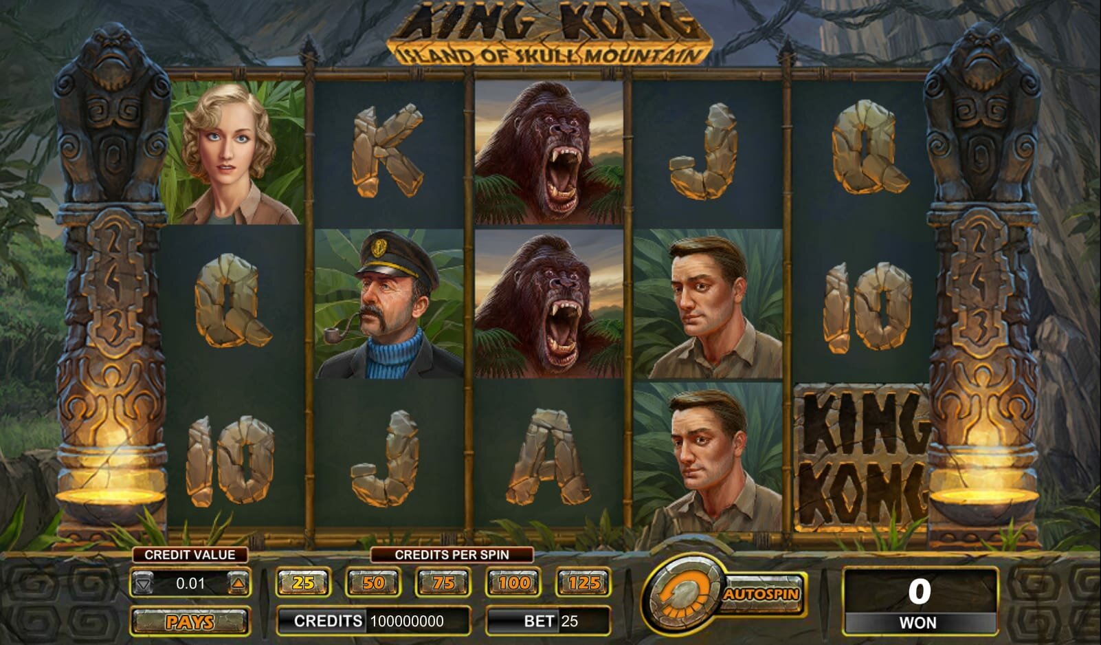 King Kong- Island of Skull Mountain spillemaskine casinospilonline playmilion casino